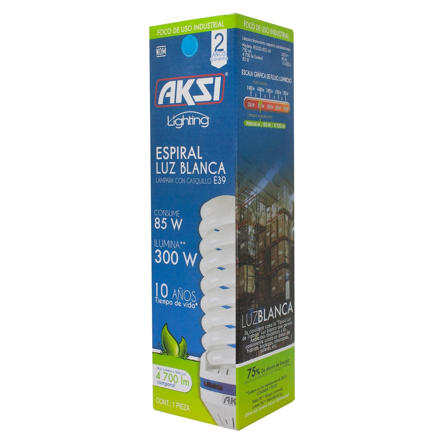Foco Aksi 85W Ahorrador 220V E40