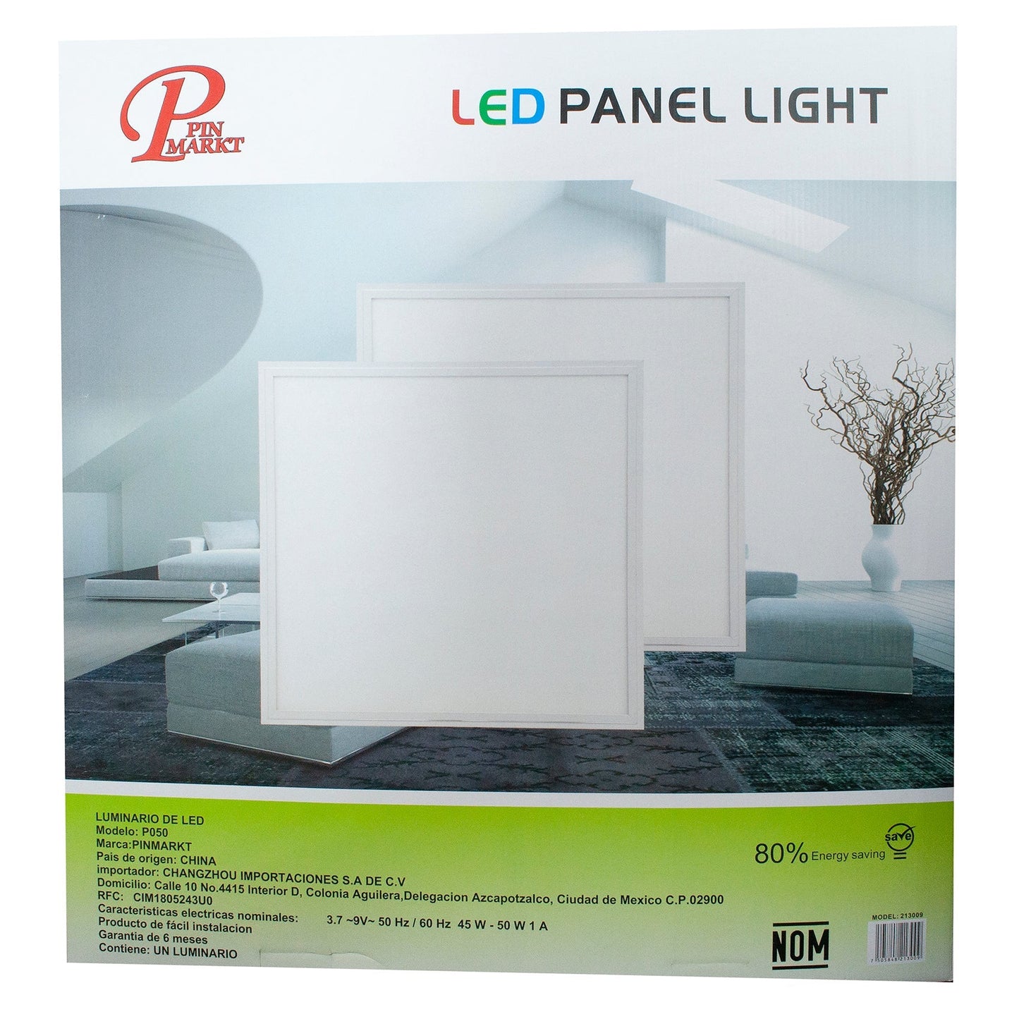 PANEL PINMARKT LED 50 W 60 X 60 CMS BLANCO 60K