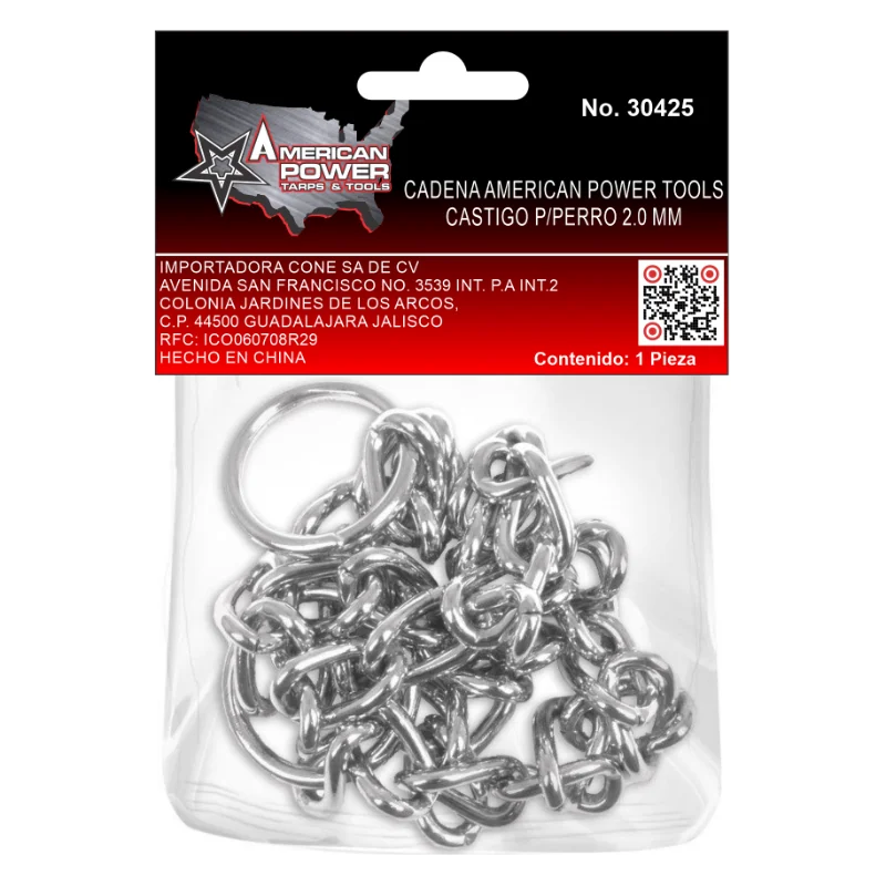 Cadena American Power Castigo P/Perro 2 Mm