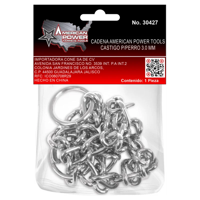 Cadena American Power Castigo P/Perro 3 Mm