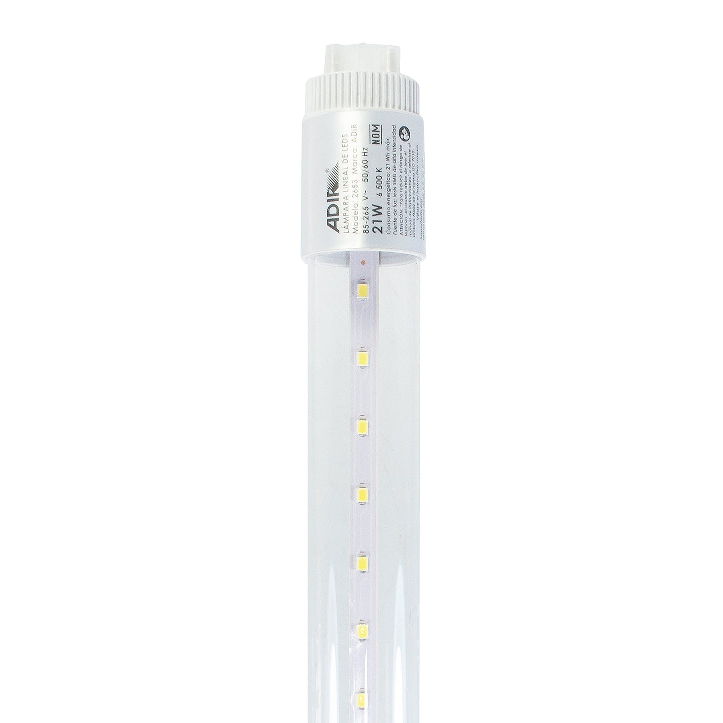 Tubo Adir Led Transparente Cristal 120Cm.21 W.Frio