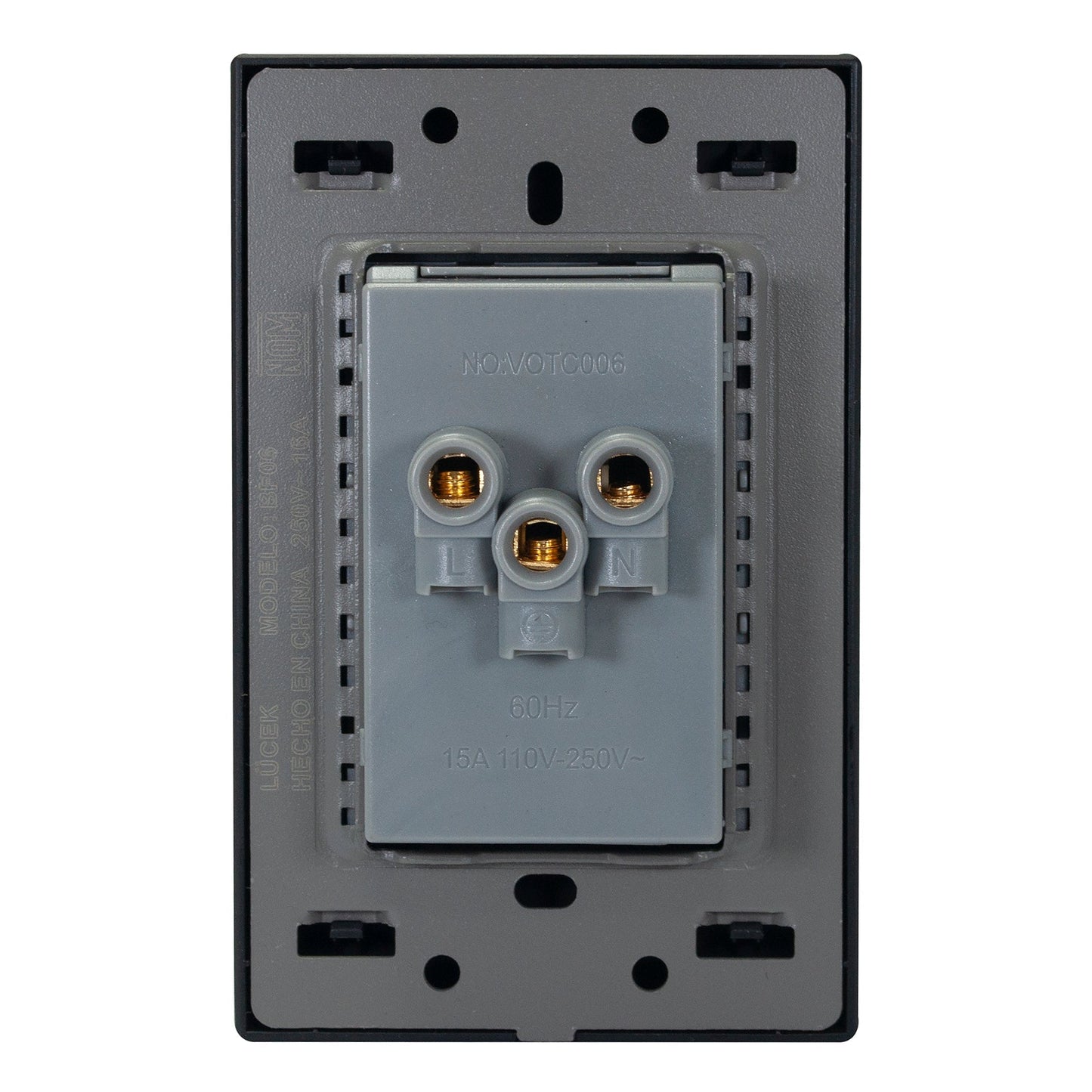 PLACA LUCEK FLAT DUPLEX NEGRA