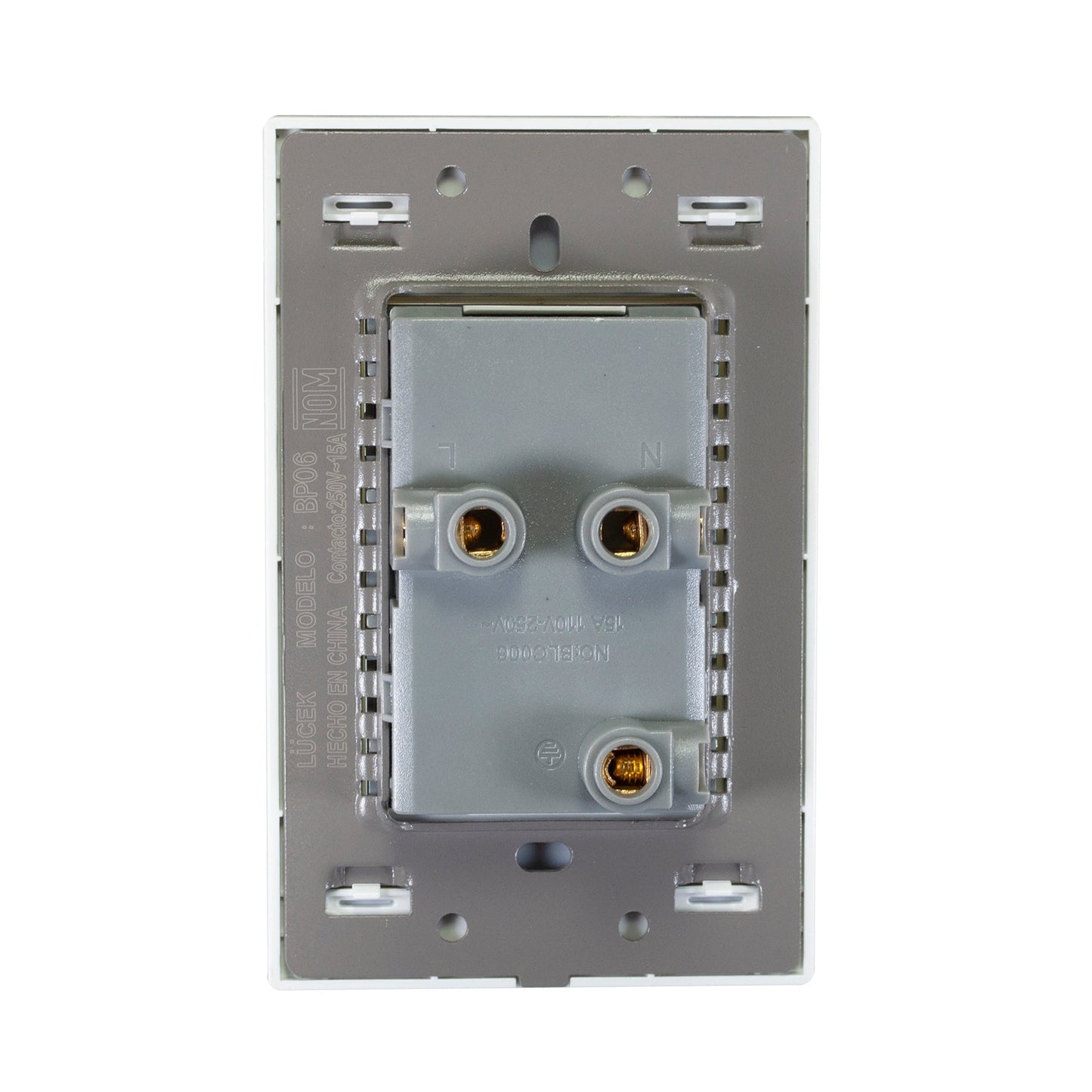 Placa Lucek colors contacto duplex blanco
