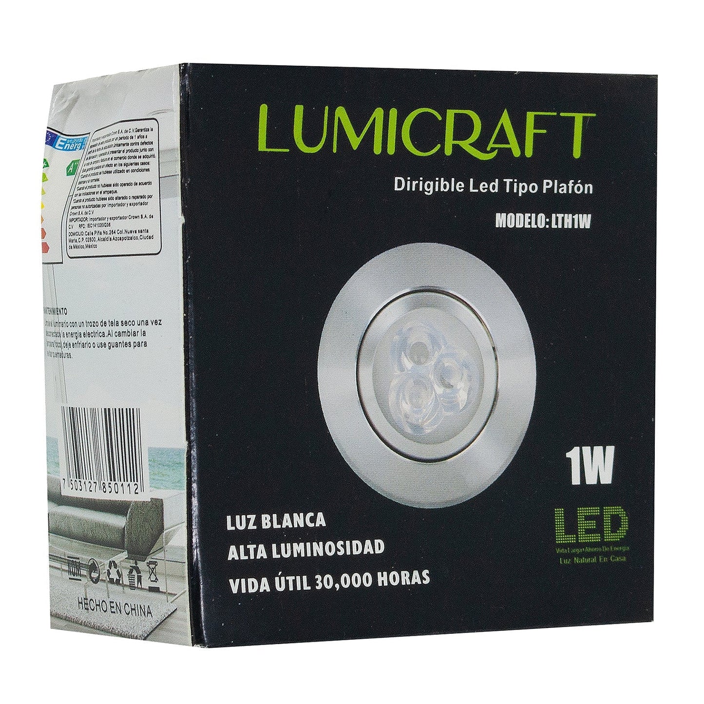 EMPOTRADO LUMICRAFT LED 1W DIRIGIBLE FRÍO