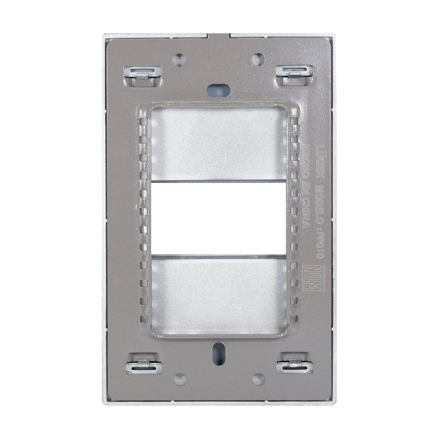 Placa Lucek colors metalica 1 ventana negro