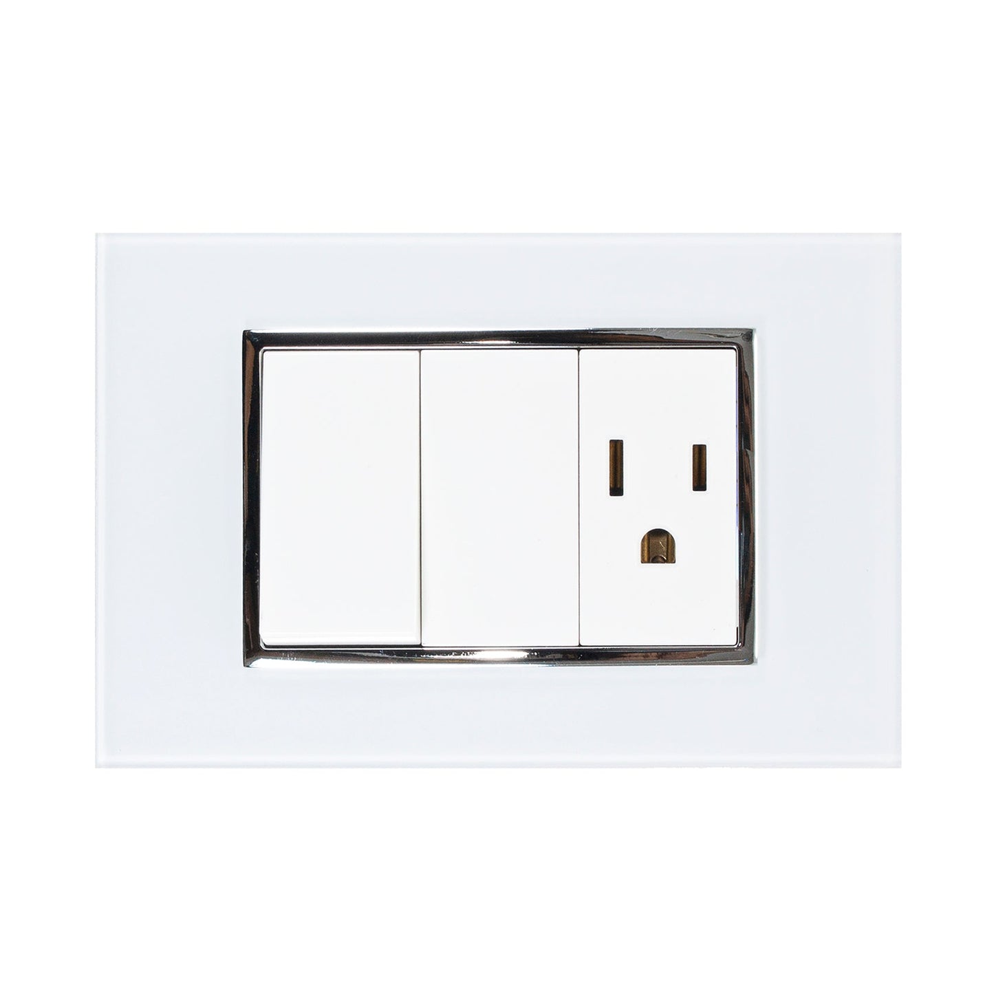 Placa Sanelec venecia con apagador y contacto