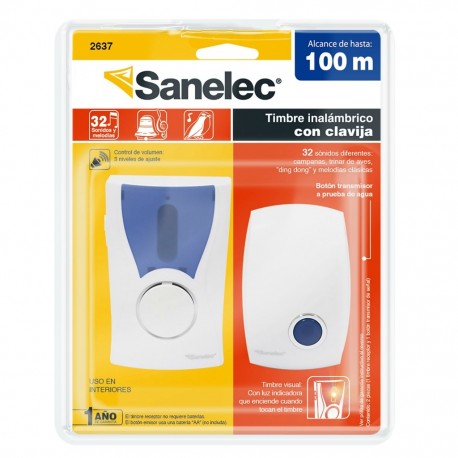 Timbre Sanelec inalambrico azul
