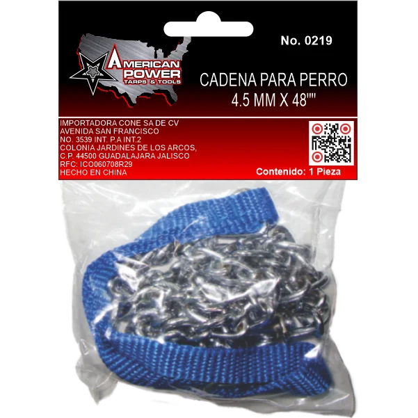 Cadena American Power P/Perro 4.5 Mm