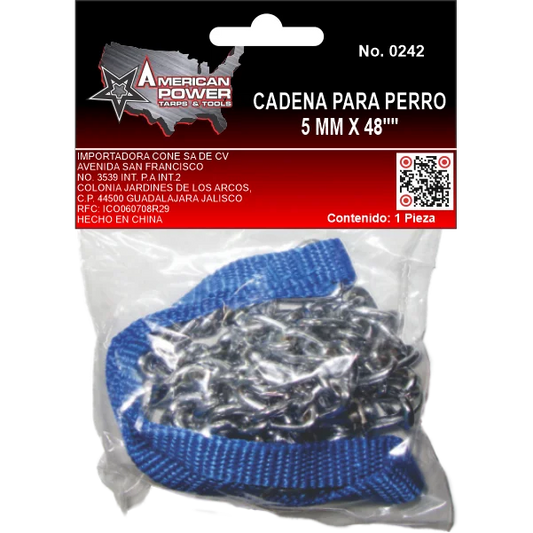 Cadena American Power P/Perro 5 Mm