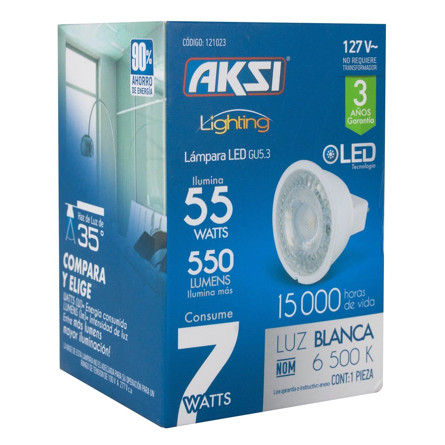 Foco Aksi Led 7W Mr16 Frío