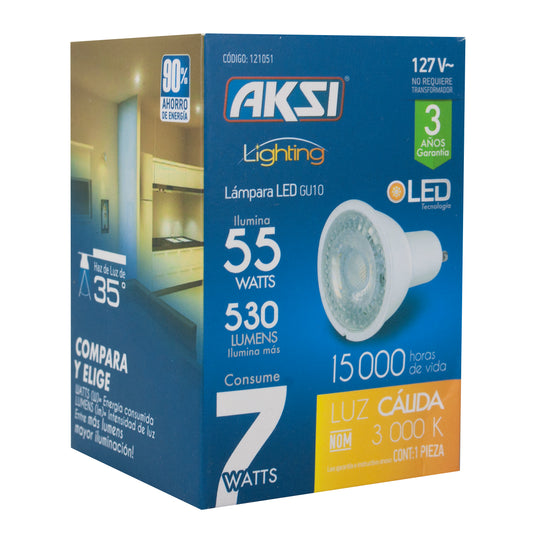 Foco Aksi Led 7W Gu10 Calido