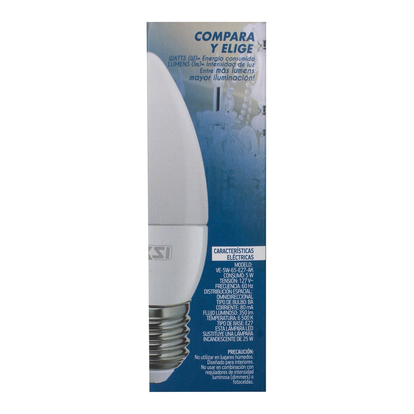 Foco Aksi Led Vela 5W Luz Blanca E27