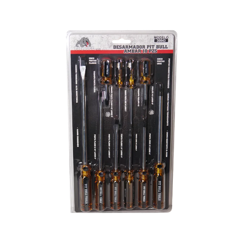 Desarmador Pit Bull Ambar 10 Pz