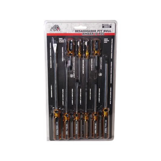 Desarmador Pit Bull Ambar 10 Pz