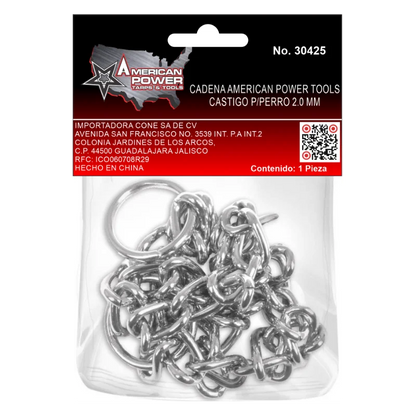 Cadena American Power Castigo P/Perro 2 Mm