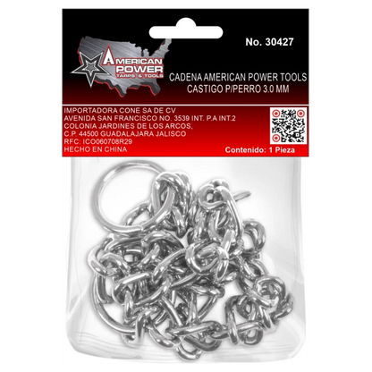 Cadena American Power Castigo P/Perro 3 Mm