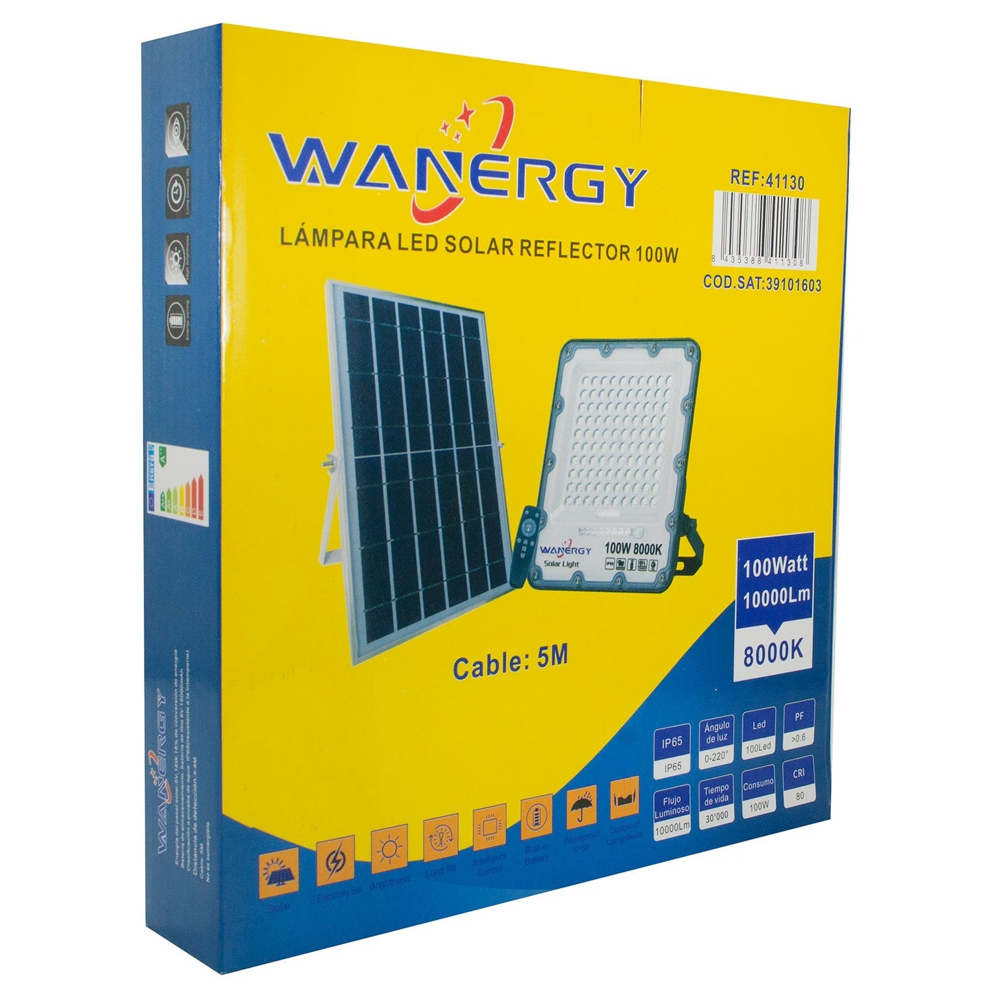 REFLECTOR WANERGY LED 100+18W SOLAR
