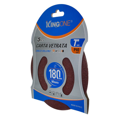 DISCO DE LIJA PINMARKT 7" 5PZ P40"