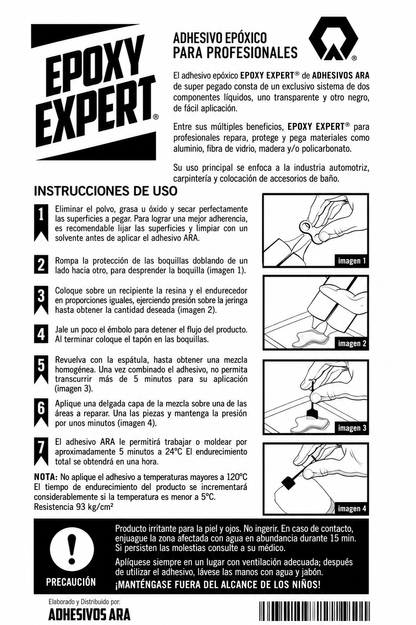EPOXYCO ARA EXPERT JERINGA NEGRO 5 MINS