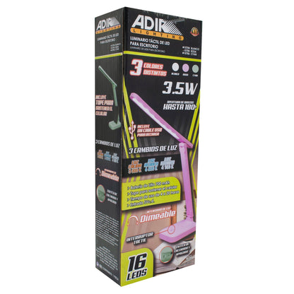Lampara Adir Tactil Led P/Escritorio Rosa