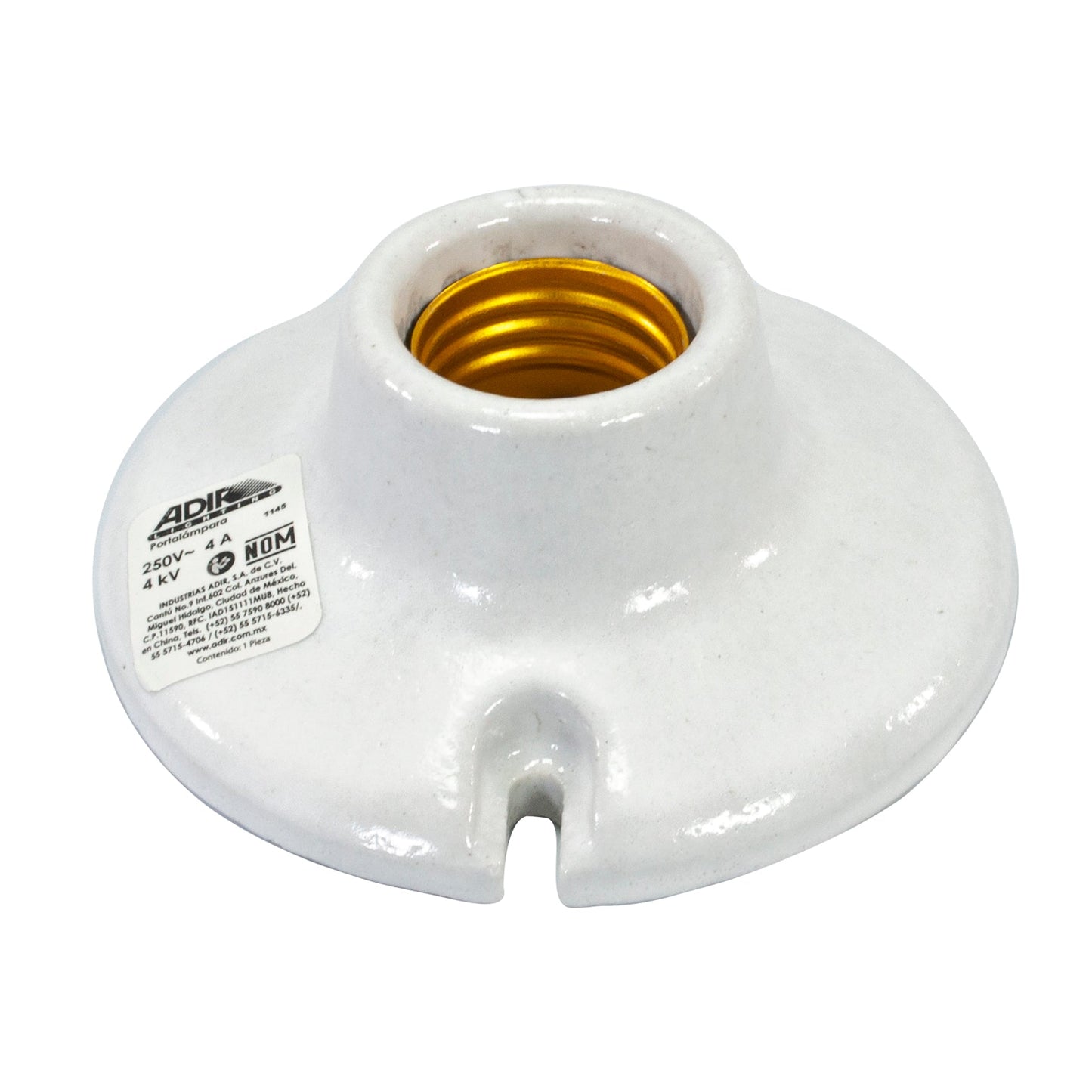 Soquet Adir Porcelana 4" Redondo