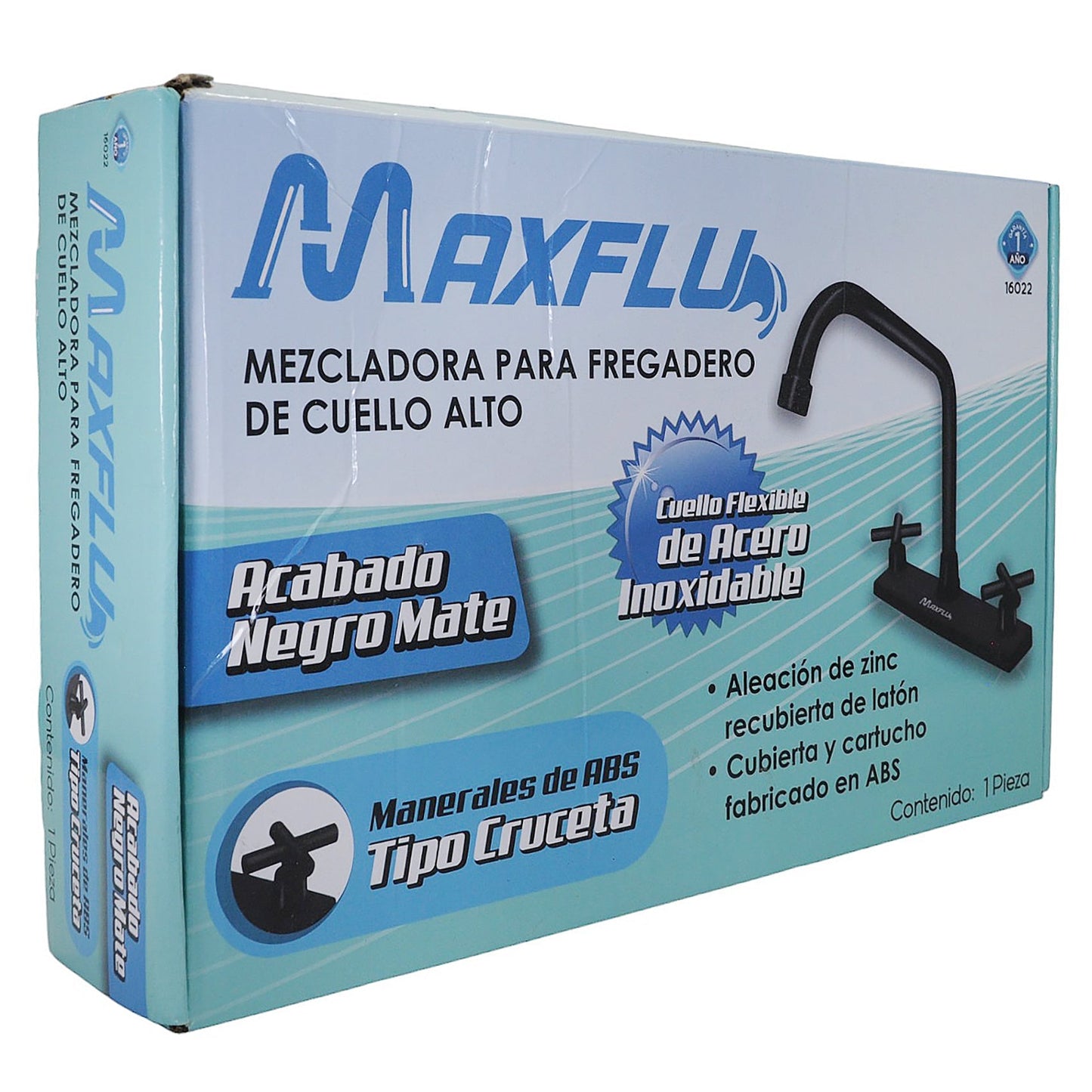 Mezcladora Adir Para Fregadero  Negro Mate