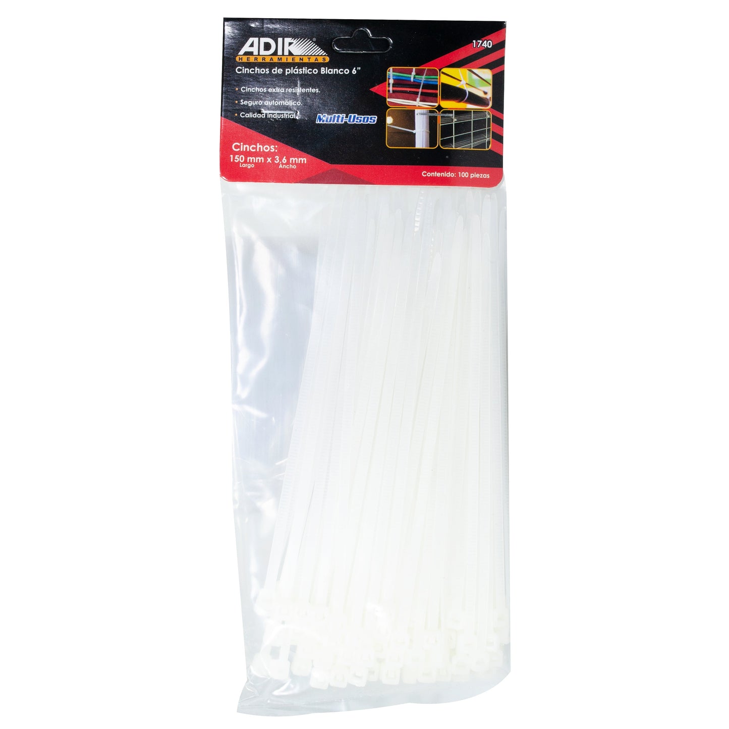 Cincho Adir Blanco 6  C/100 Pzas