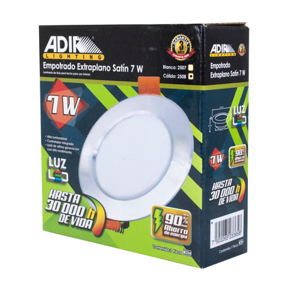 Empotrado Adir 7W Plano Satin B.Calido