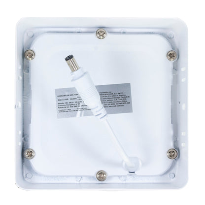 Luminario Adir Cuadrado Sobreponer 6 Watts Calido