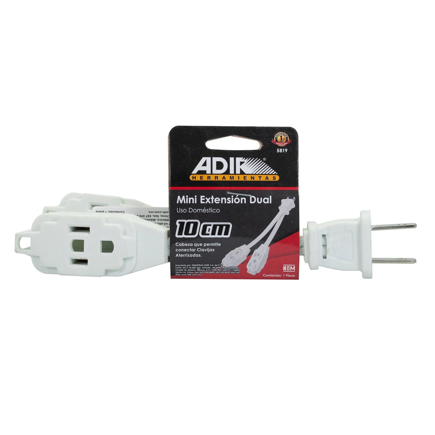 Extension Adir Corta Domestica 10 Cms Dual