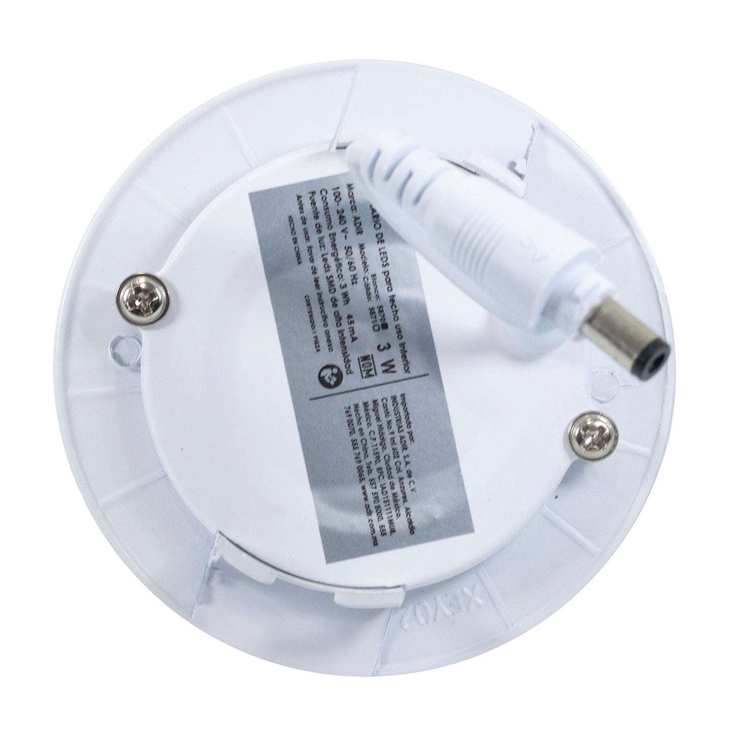 Empotrado Adir Extra Plano Redondo 3 W Frio