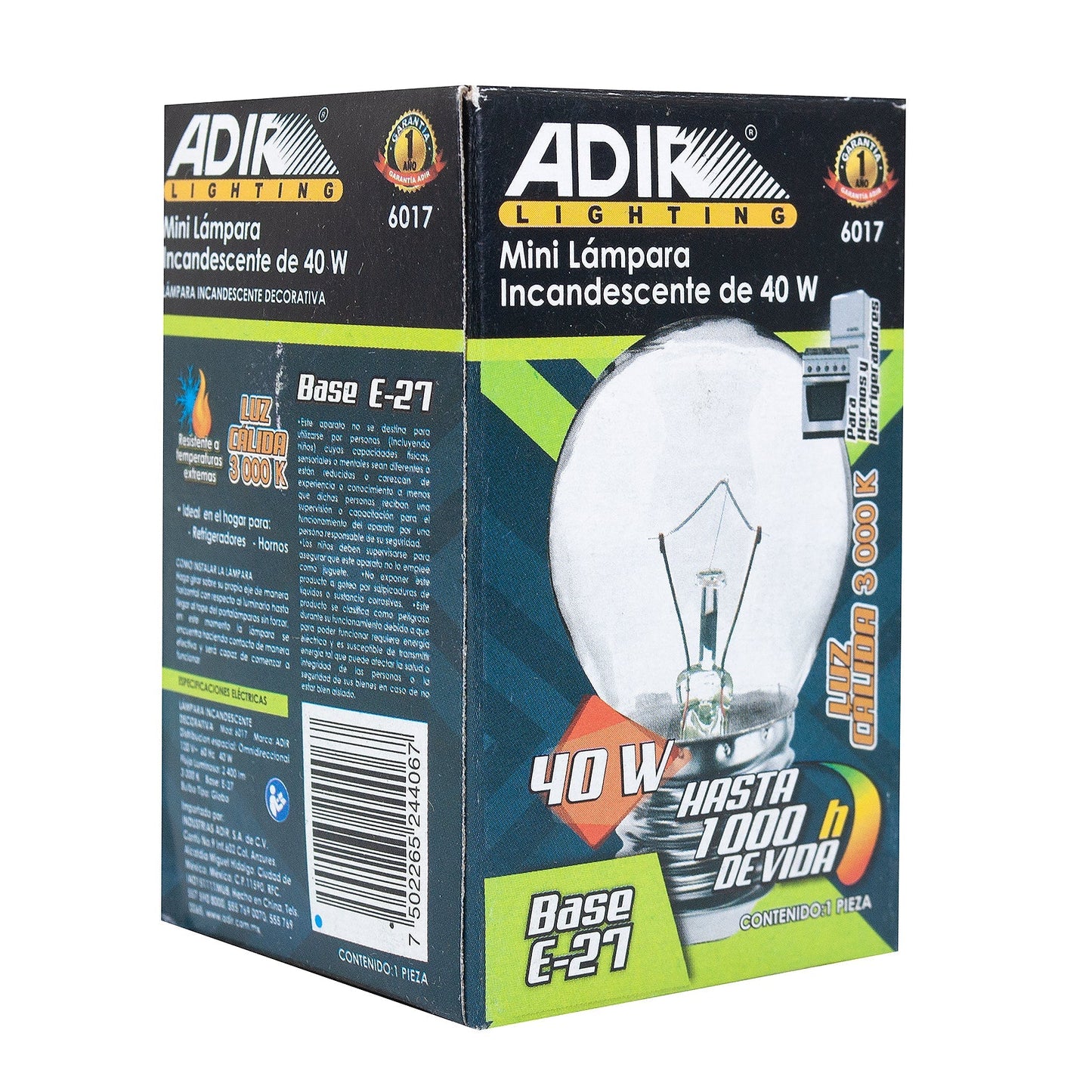 Foco Adir Incandecente 40 Watts Horno Y Refrigerador