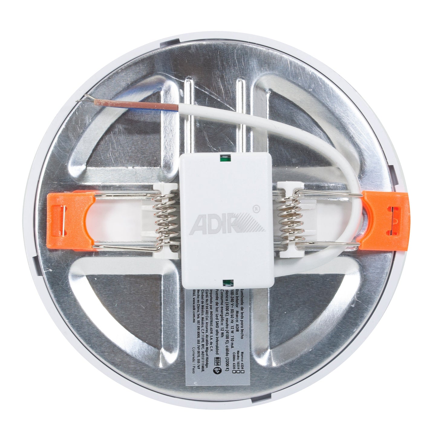 Empotrado Adir Led Redondo 12W Frio Base Ajustable