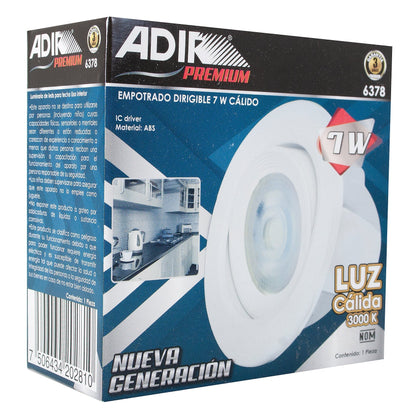 Empotrado Adir Led 7W Calido Dirigible
