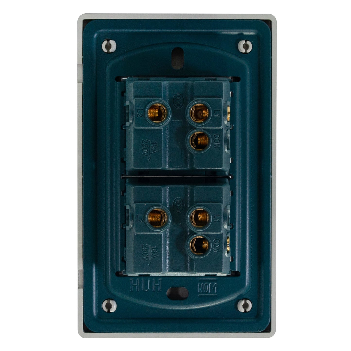 PLACA PINMARK ALUMINIO 2 APAGADORES ESCALERA