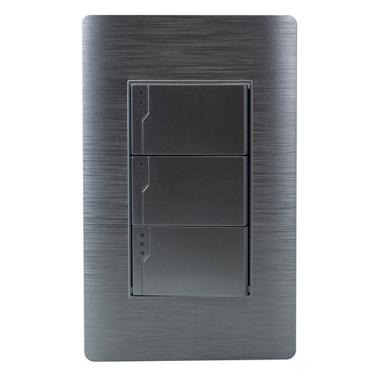 PLACA PINMARK ALUMINIO 3 APAGADORES SENCILLOS