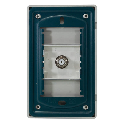 PLACA PINMARK ALUMINIO 1 MODULO COAXIAL