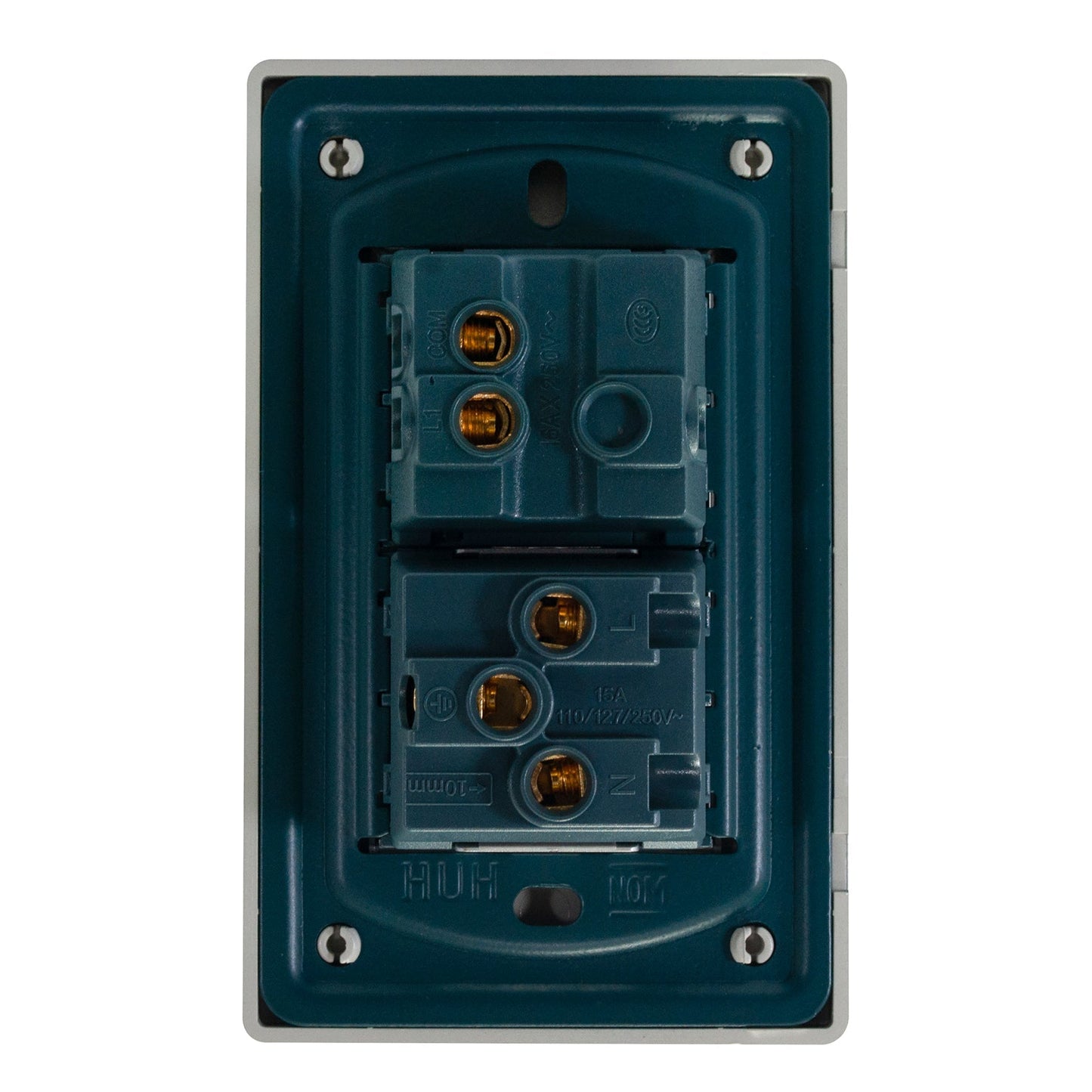 PLACA PINMARK ALUMINIO 1 APAGADOR Y CONTACTO