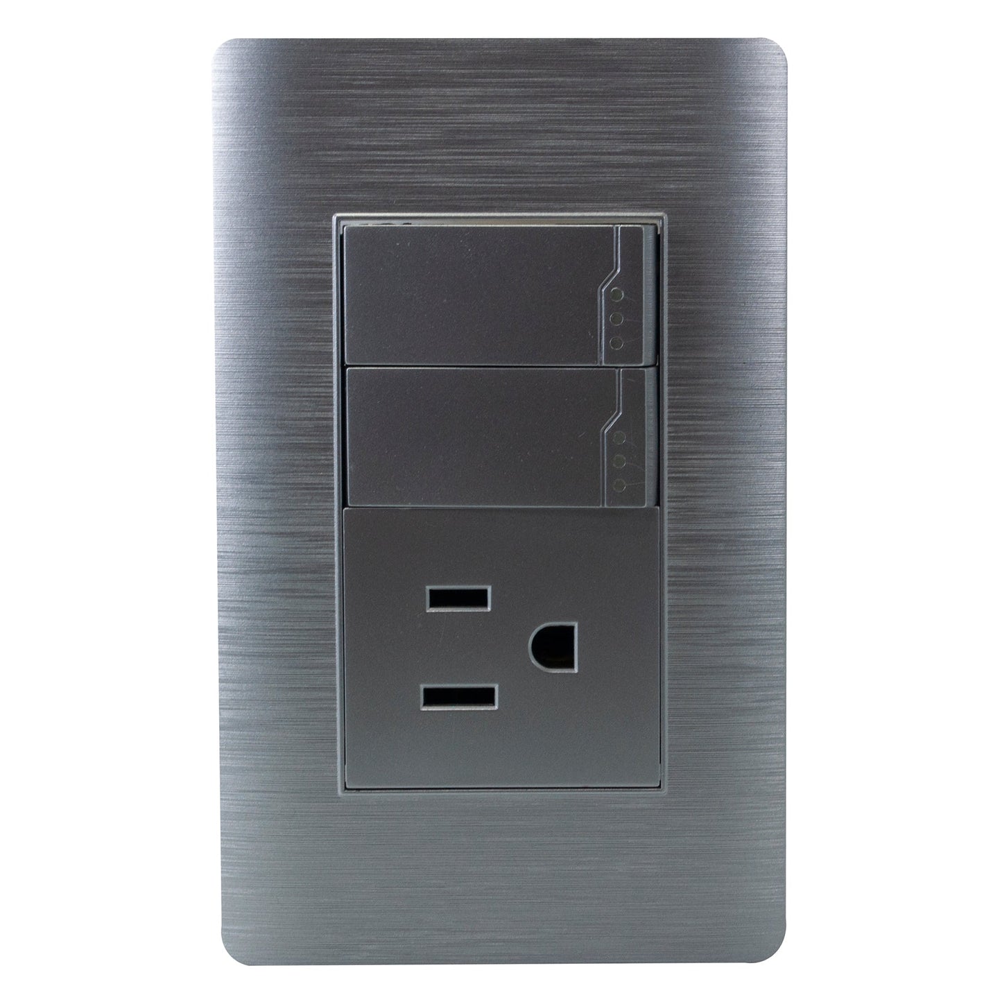 PLACA PINMARK ALUMINIO 2 APAGADORES Y CONTACTO