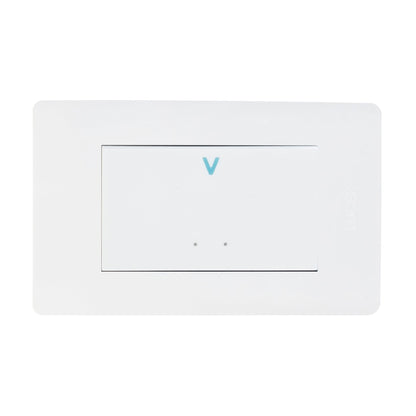 Placa Lucek c/1 apagador escalera blanco