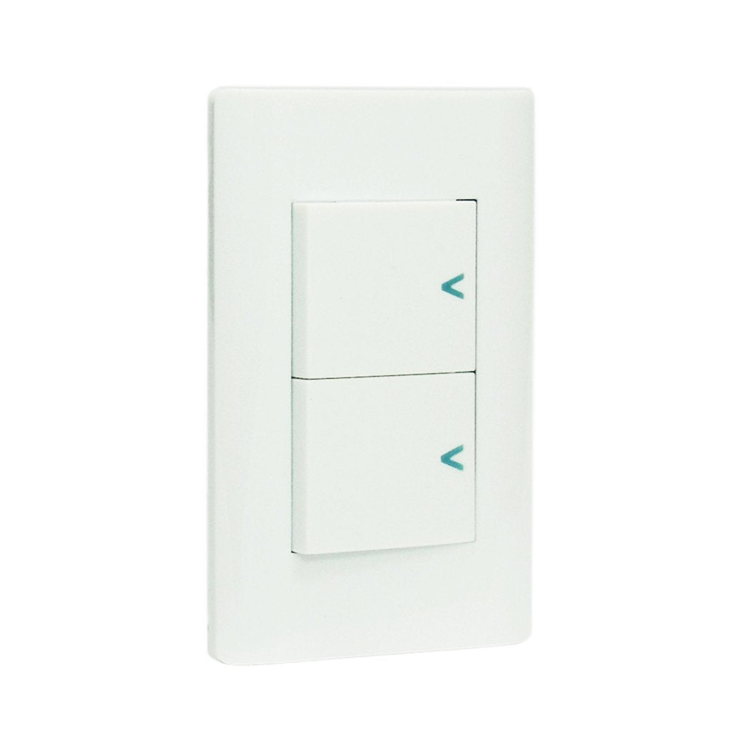 Placa Lucek c/2 apagadores sencillos blanco