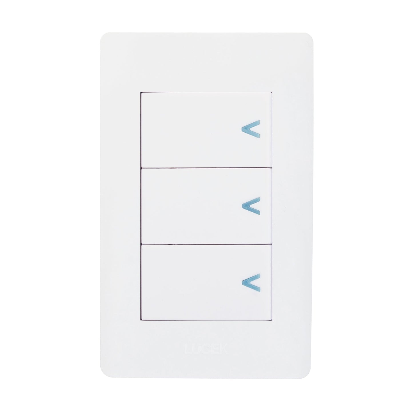 Placa Lucek c/3 apagadores sencillos blanco