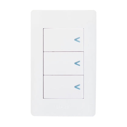 Placa Lucek c/3 apagadores sencillos blanco