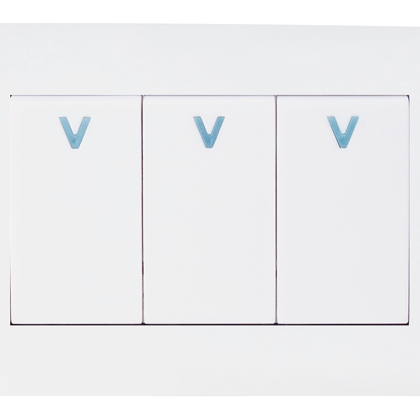 Placa Lucek c/3 apagadores sencillos blanco