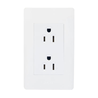 Placa Lucek duplex blanco