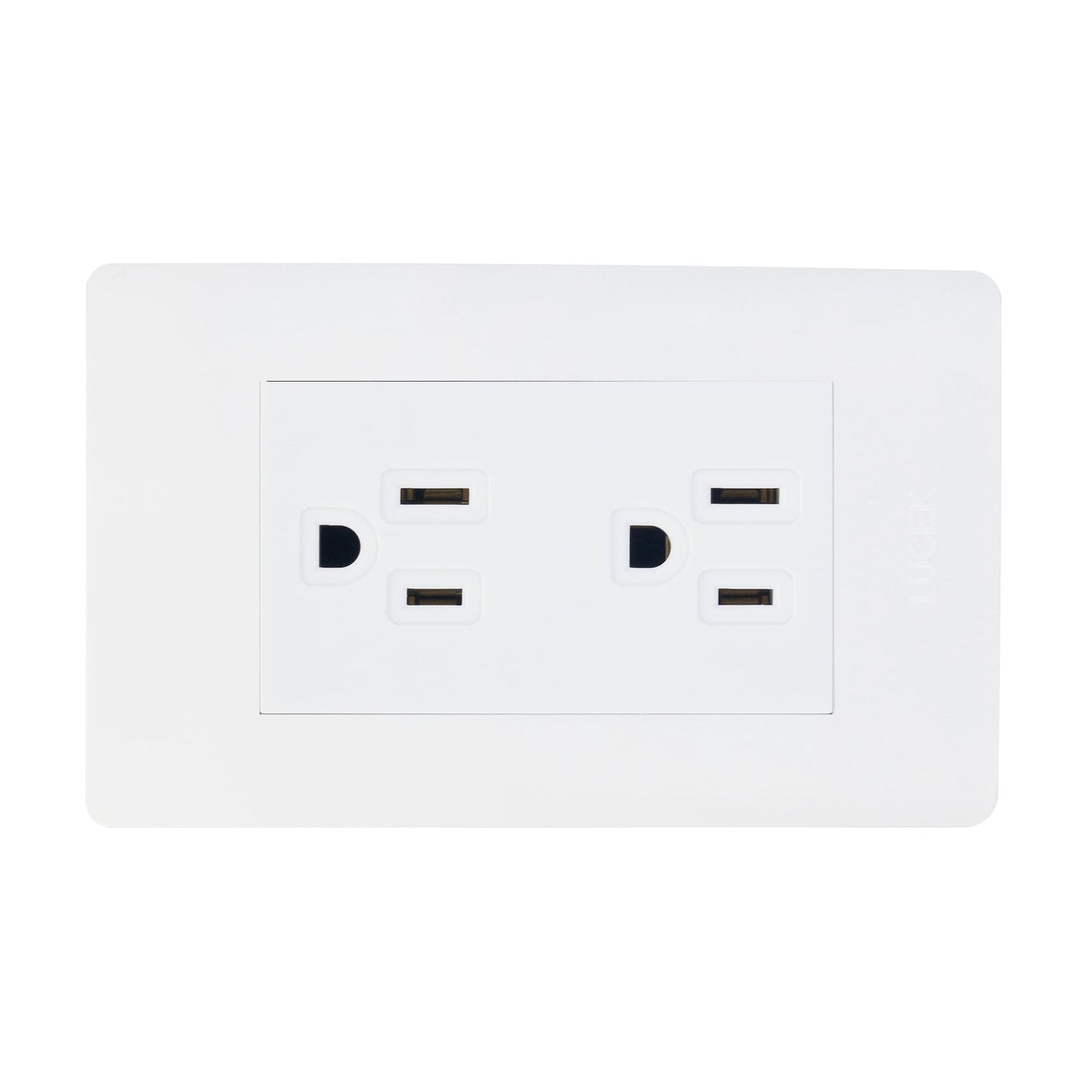 Placa Lucek duplex blanco