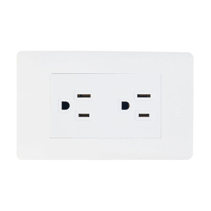 Placa Lucek duplex blanco