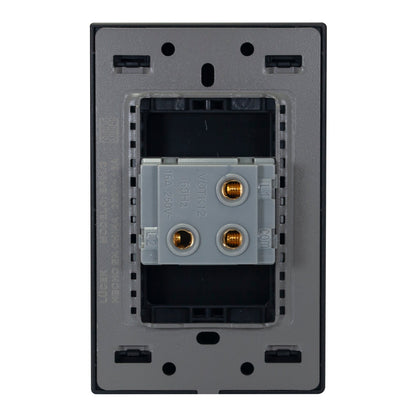 PLACA LUCEK FLAT 1 APAGADOR ESCALERA NEGRA