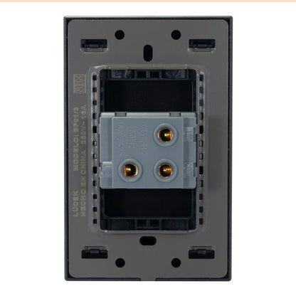 PLACA LUCEK FLAT 1 APAGADOR ESCALERA PLATA
