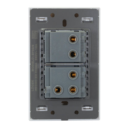 PLACA LUCEK FLAT 1 APAGADOR SENCILLO 1 APAGADOR ESCALERA BLANCA